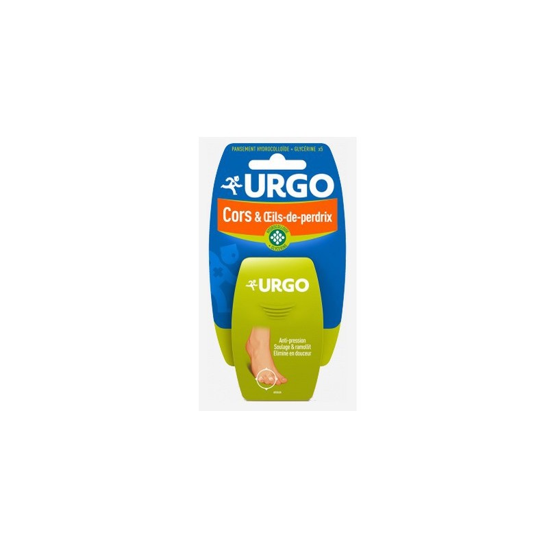 URGO CORS ET OEILS DE PERDRIX HYDROCOLLOIDE ET GLYCERINE 5 PANSEMENTS