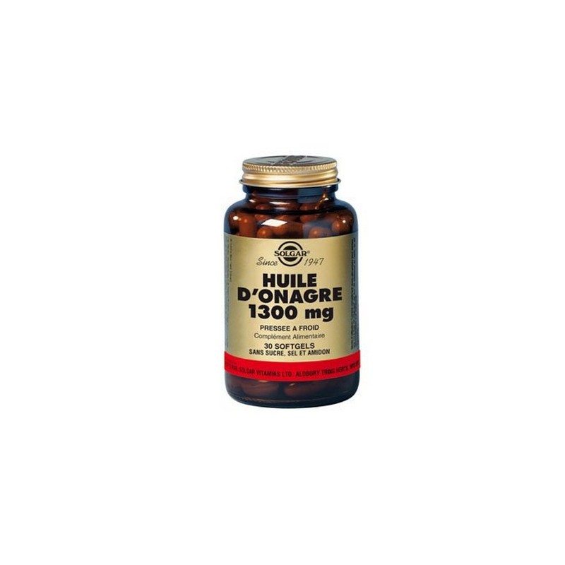 HUILE D'ONAGRE 1300MG 30 gélules SOLGAR HUILE D'ONAGRE 1300MG 30 gélules SOLGAR