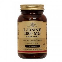 L LYSINE 1000MG 50 COMPRIMES SOLGAR