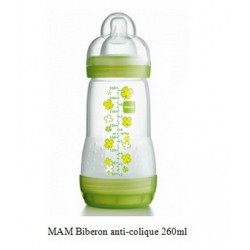 BIBERON ANTI COLIQUE AFRICA VERT 260ML MAM