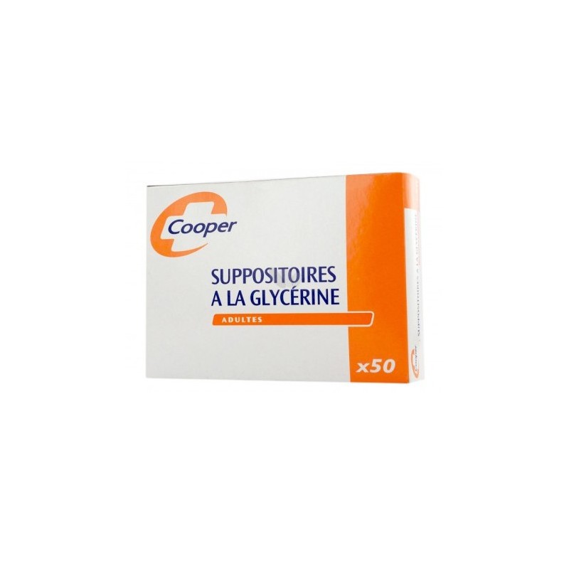 SUPPOSITOIRES A LA GLYCERINE ADULTES Boite de 50 COOPER