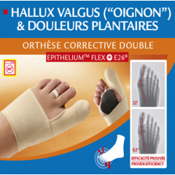 ORTHESE CORRECTIVE DOUBLE PIED DROIT EPITHELIUM FLEX +E26 TAILLE S EPITACT