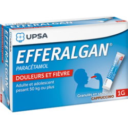 EFFERALGAN GRANULES CAPPUCINO 1G 8 SACHETS UPSA