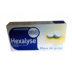 HEXALYSE MAUX DE GORGE CITRON 24 COMPRIMES BOUCHARA RECORDATI