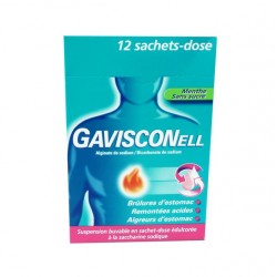 GAVISCONELL MENTHE SANS SUCRE  12 SACHETS DOSE